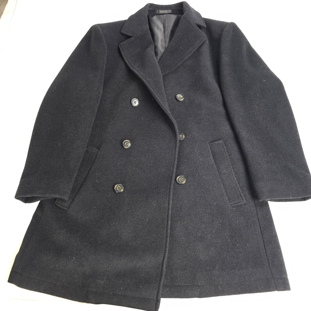 Lauren Ralph Lauren Men's 40s Wool Blend Peacoat Black Coat 40